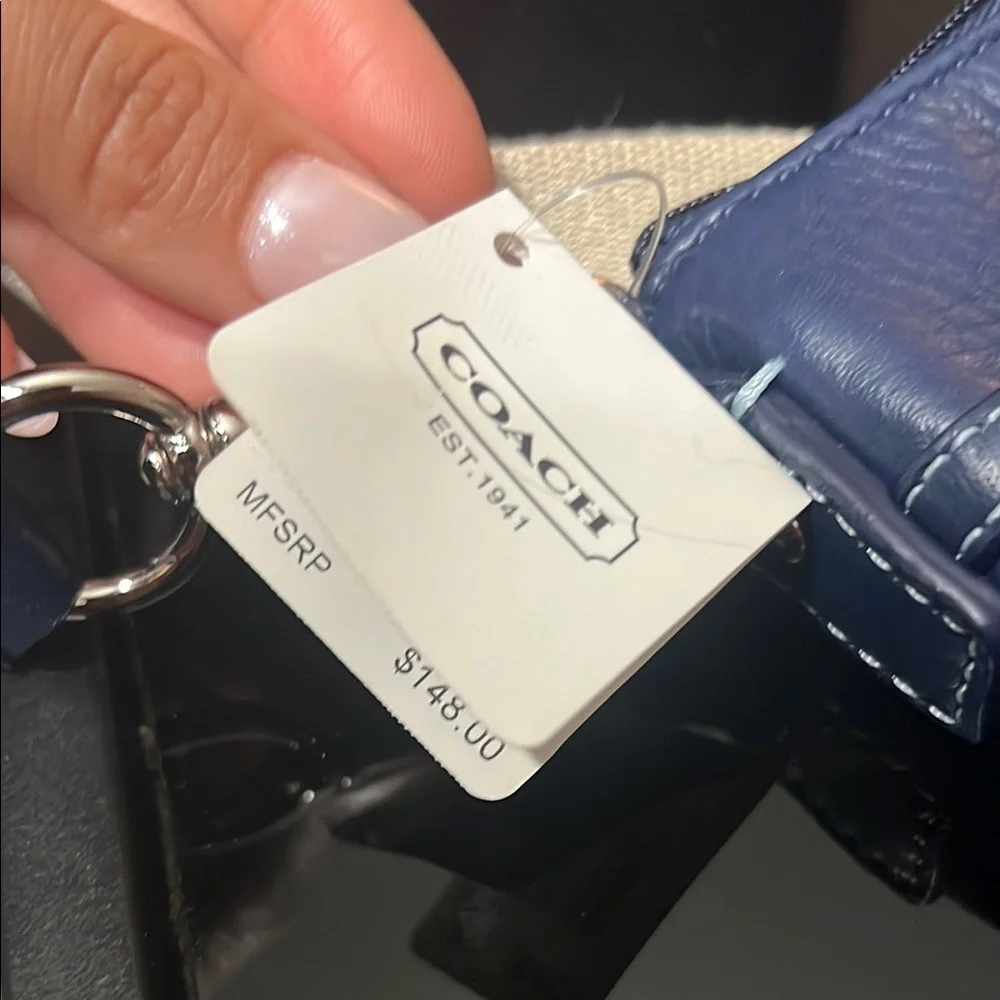 Coach Royal Blue Leather Crossbody Bag - Picture 2 of 7